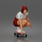 Focused skater crouches low preparing swift ride through city streets - Only-Games