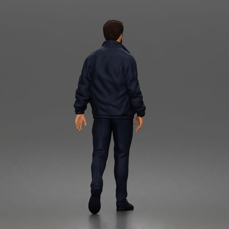 Confident businessman walking forward in formal suit with composed focused expression - Only-Games