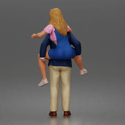 Man Giving Woman Piggyback Ride In Blazer Overalls And Sneakers - Only-Games