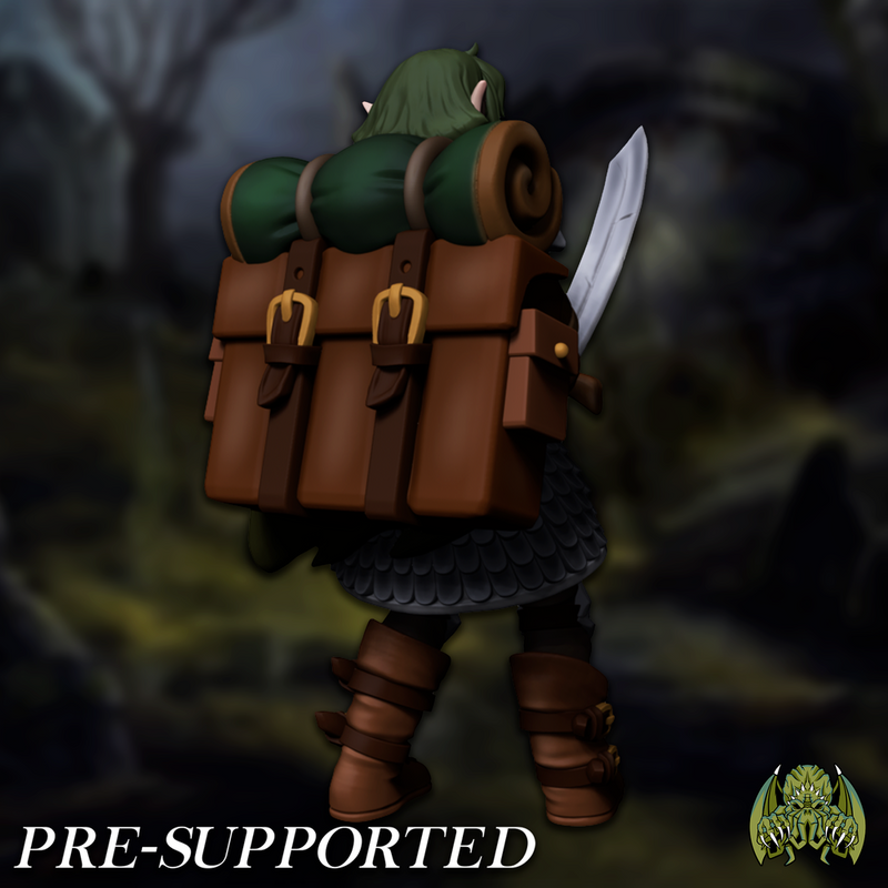 Elfie The Adventurer [PRE-SUPPORTED] Female Scared Elf - Only-Games