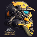 Cyberpunked Stromtrooper helm - storm trooper competition