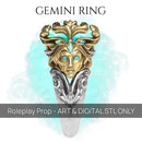 Gemini Ring - D&D Prop - PRESUPPORTED