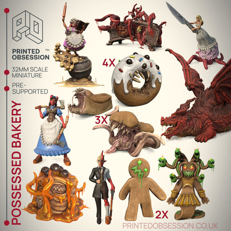 Possessed Bakery - 17 Model Pack - PRESUPPORTED - Illustrations & Rules