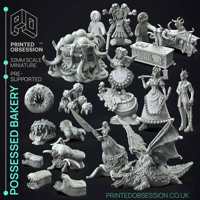 Possessed Bakery - 17 Model Pack - PRESUPPORTED - Illustrations & Rules