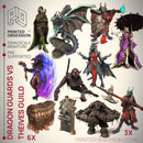 Dragon Guard Vs Theives Guild - 21 Model - PRESUPPORTED - 32mm Scale