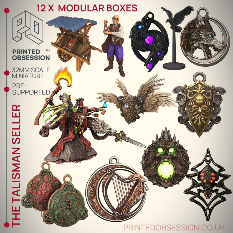 Talisman Seller - 26 Models - Minis, Enviroment & Props - PRESUPPORTED - 32mm scale