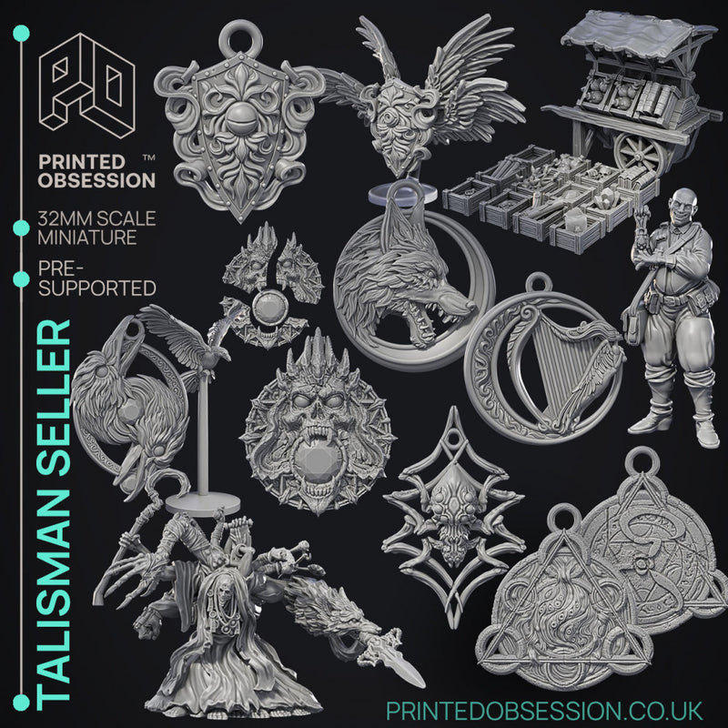 Talisman Seller - 26 Models - Minis, Enviroment & Props - PRESUPPORTED - 32mm scale