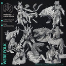 Were Folk - Transforming Creatures - 12 model - PRESUPPORTED - 32mm Scale