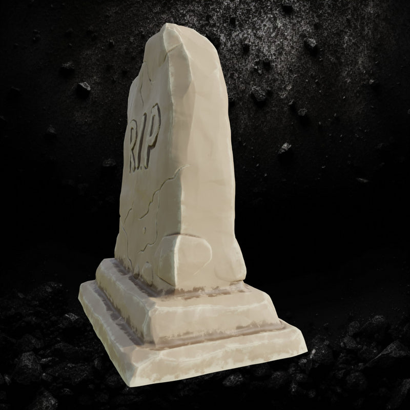 Tombstone 3 - Graveyard Terrain STL, DnD & Wargaming Scenery