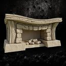 Wood Fireplace - Cottage Stone Hearth STL for DnD & Wargaming