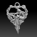 Maiden Of the Heart - Pendant - Valentines comp entry