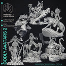 Godly Avatars 2 - 6 Highly Detailed Models -  PRESUPPORTED - Illustrated and Stats - 32mm scale