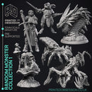 Random Monster Collection 1 -  6 Monsters -  PRESUPPORTED - Illustrated and Stats - 32mm scale