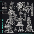 The New Flesh - 10 Models -  PRESUPPORTED - Illustrated and Stats - 32mm scale