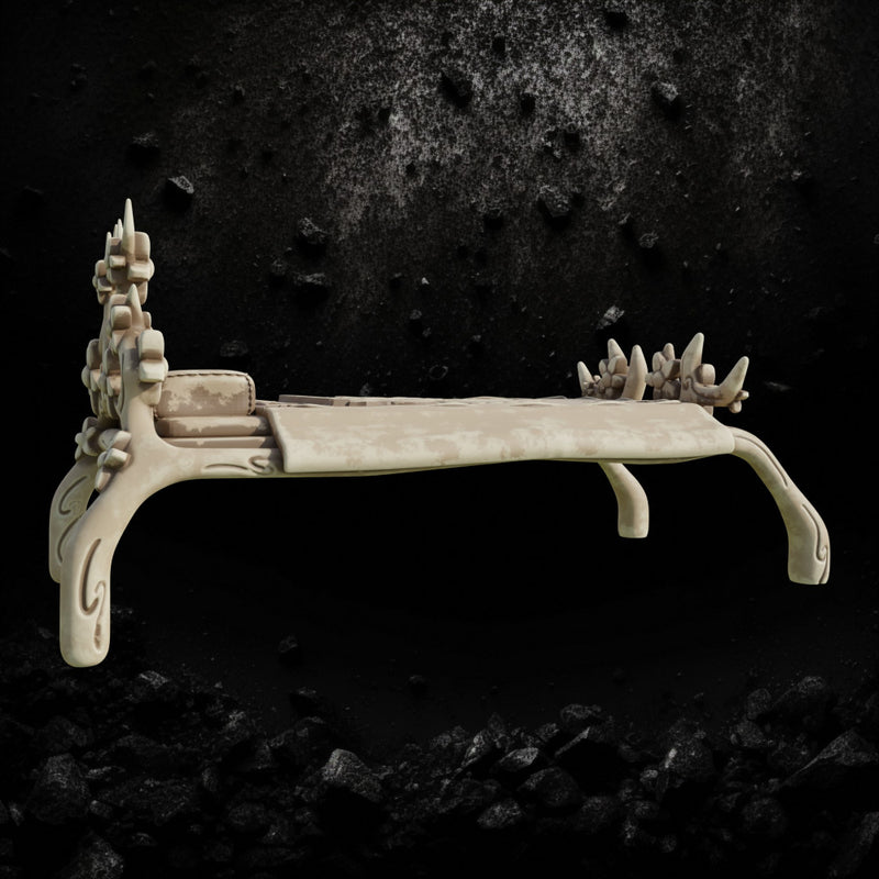 Elvish Bed - Fantasy Furniture Terrain STL, DnD & Wargaming Scenery - Only-Games