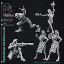 Warforged Assassin Clan - 5 Miniatures - PRESUPPROTED - 32mm Scale