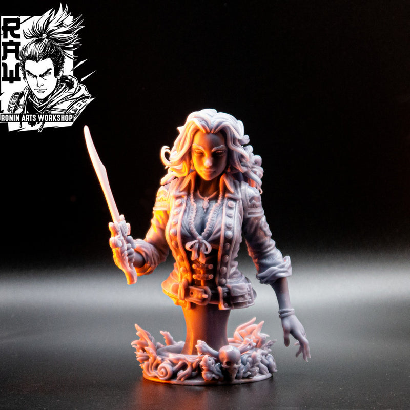Rosalia The Corsair - Pirate Bust - STL only - Only-Games