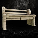Wood Bench - Tabletop Furniture Terrain STL, DnD & Wargaming Scenery