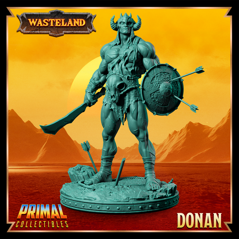 4 miniatures - 32mm - Barbarians Bundle - Wasteland - Only-Games