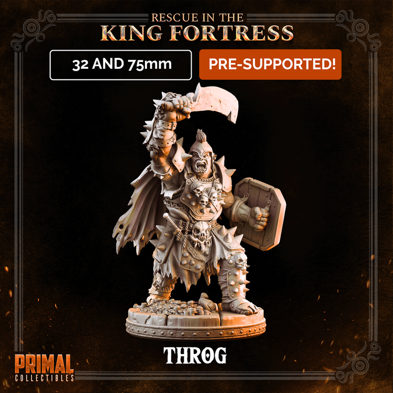 5 miniatures - 32mm - Classic Orcs Bundle - RESCUE IN THE KING FORTRESS  - MASTERS OF DUNGEONS QUEST - Only-Games