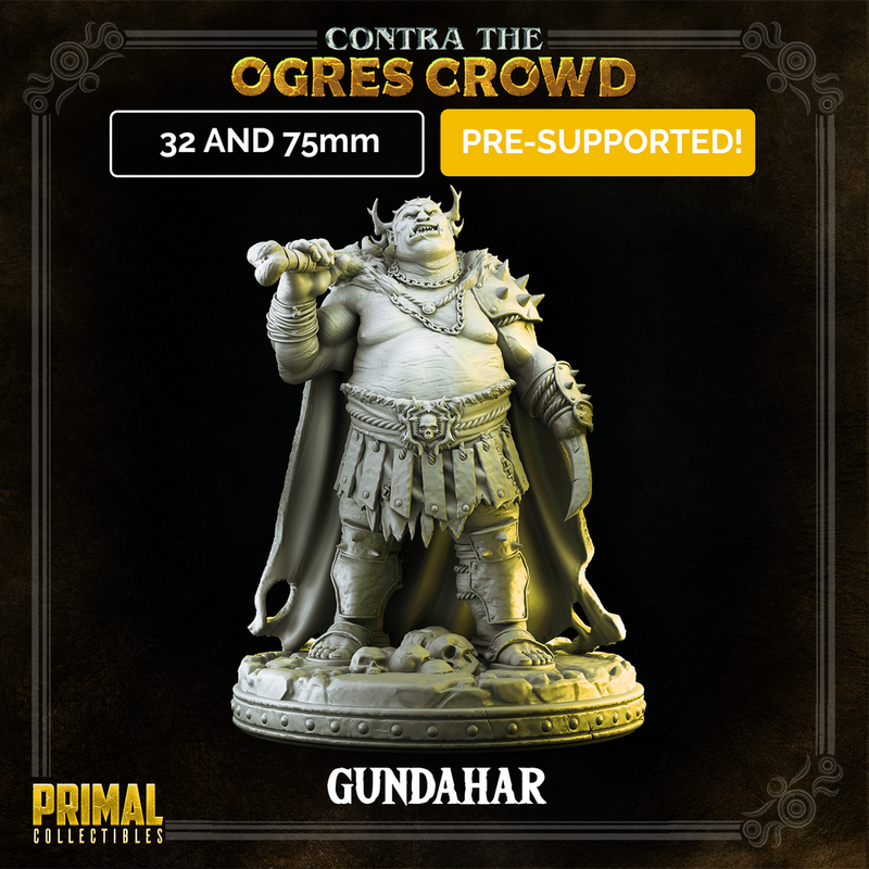 4 miniatures - 32mm - Classic Ogres Bundle -  CONTRA THE OGRES CROWD - MASTERS OF DUNGEONS QUEST - Only-Games