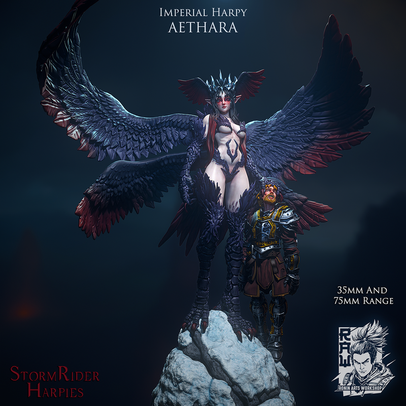Aethara - Giant Imperial Harpy - 75mm - Only-Games