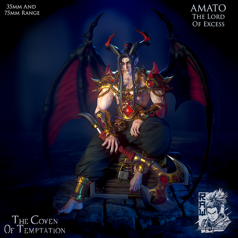 Amato the Lord of Excess - Incubus Lord (NSFW) - STL only - Only-Games
