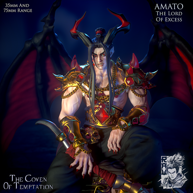 Amato the Lord of Excess - Incubus Lord (NSFW) - STL only - Only-Games