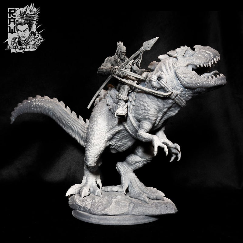 Anbassa and Banemaw - Barbarian riding a Giganotosaurus - 35mm