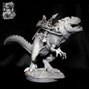 Anbassa and Banemaw - Barbarian riding a Giganotosaurus (35mm and 54mm)