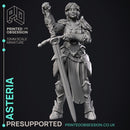 Asteria - Hero NPC -  PRESUPPORTED - Illustrated and Stats - 32mm scale