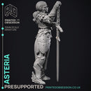 Asteria - Hero NPC -  PRESUPPORTED - Illustrated and Stats - 32mm scale