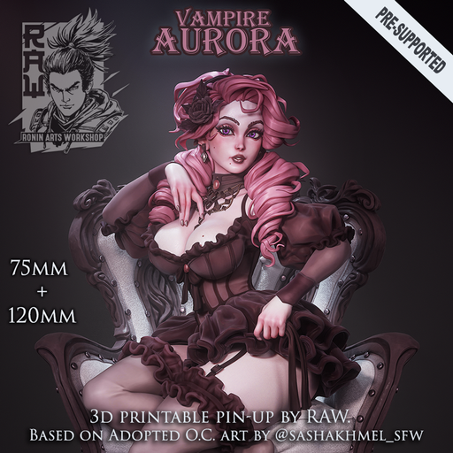 Vampire Aurora - Gothic PinUp Girl - STL only - Only-Games