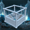 Barbarian Outpost Balcony Frame II - Modular Wooden Platform STL, DnD Terrain