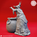Barovian Witch - Cauldron - Tabletop Miniature (Pre-Supported)