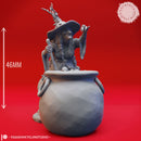Barovian Witch - Cauldron - Tabletop Miniature (Pre-Supported)