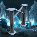Barbarian Outpost Base Holder Small II - Elevated Platform Legs STL, DnD Terrain