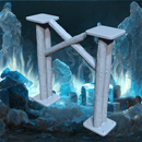 Barbarian Outpost Base Holder Small II - Elevated Platform Legs STL, DnD Terrain