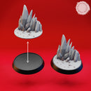 Basing Toppers - Crystal - 25mm (Pre-Supported)