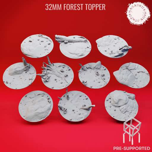 Basing Toppers - Forest - 32mm (Pre-Supported) - Only-Games