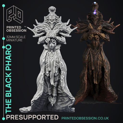 Black Pharo - The Wondering Desert -  PRESUPPORTED - Illustrated and Stats - 32mm scale - Only-Games