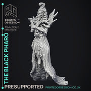 Black Pharo - The Wondering Desert -  PRESUPPORTED - Illustrated and Stats - 32mm scale - Only-Games