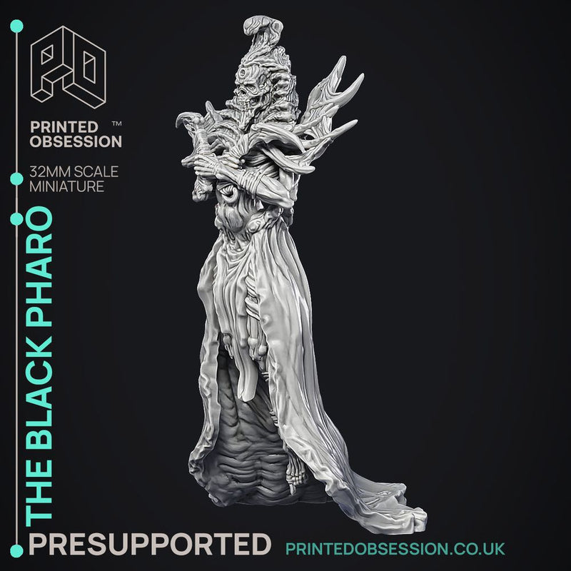 Black Pharo - The Wondering Desert -  PRESUPPORTED - Illustrated and Stats - 32mm scale