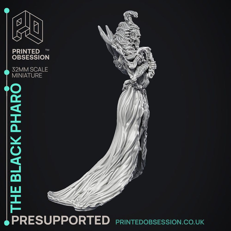 Black Pharo - The Wondering Desert -  PRESUPPORTED - Illustrated and Stats - 32mm scale