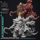 The Bleeding Knight - Undead Knight -  PRESUPPORTED - Illustrated and Stats - 32mm scale