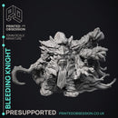 The Bleeding Knight - Undead Knight -  PRESUPPORTED - Illustrated and Stats - 32mm scale