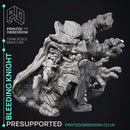The Bleeding Knight - Undead Knight -  PRESUPPORTED - Illustrated and Stats - 32mm scale