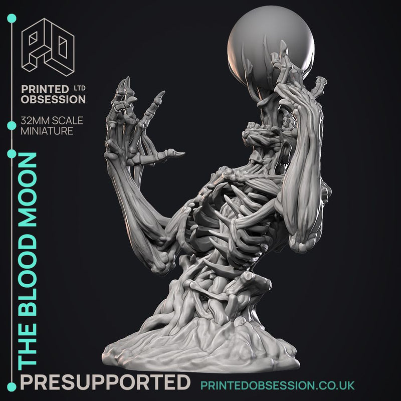 The Blood Moon - End game boss monster -  PRESUPPORTED - Illustrated and Stats - 32mm scale