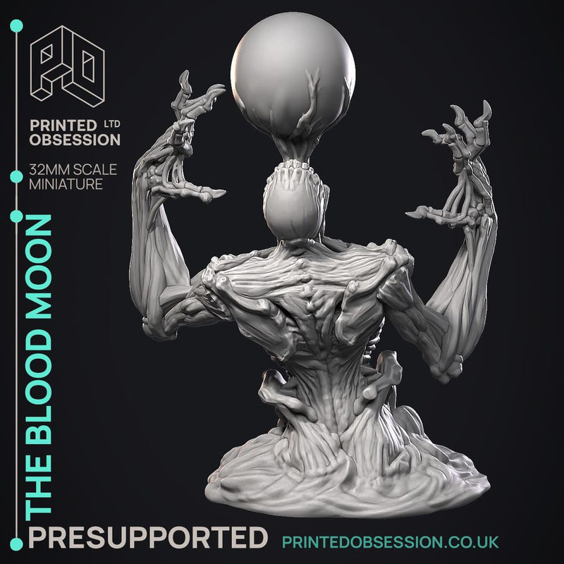 The Blood Moon - End game boss monster -  PRESUPPORTED - Illustrated and Stats - 32mm scale