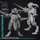 Bullywug Warlord - PRESUPPORTED - Illustrated and Stats - 32mm scale